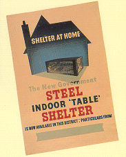 An Image of a Poster Advertising a 'Steel Indoor 'Table' Shelter'