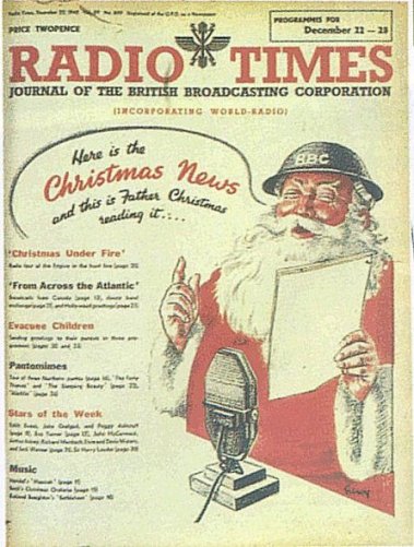 An Image Showing Father Christmas on the Radio Times in 1942